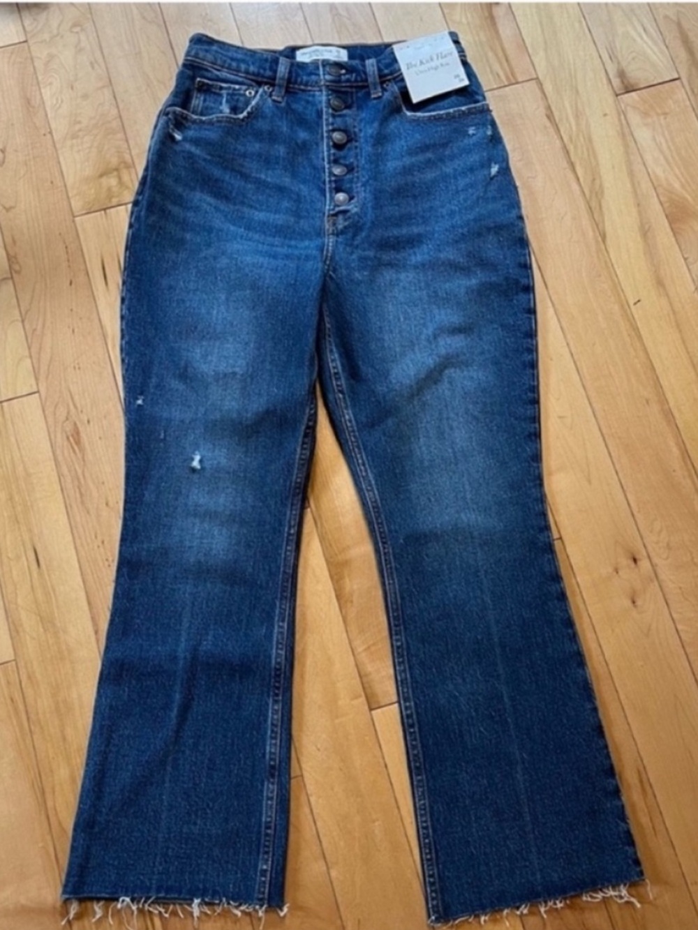NWT Abercrombie & Fitch Curve Love The Kick Flare Ultra High Rise size 26